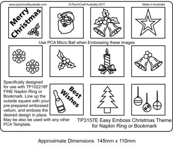 TP3157E Christmas Theme for Napkin Ring / Bookmark
