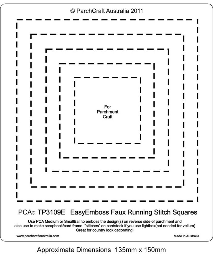 TP3109E Faux Running Stitch Squares