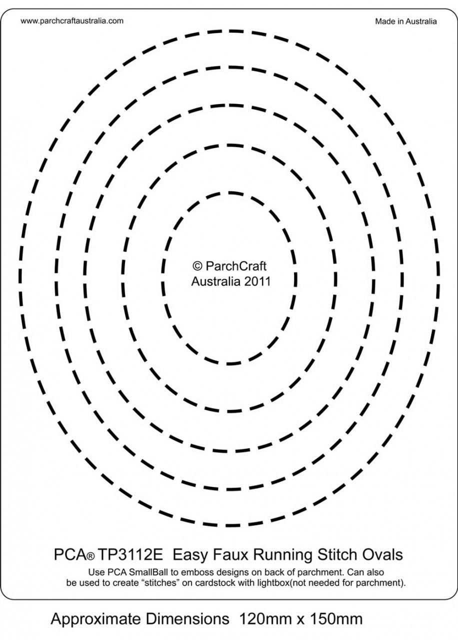 TP3112E Faux Running Stitch Ovals