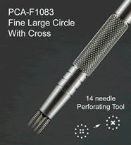 F1083 PCA Perforating Tool - Fine Large Circle with Cross