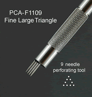 F1109 PCA Perforating Tool - Fine Large Triangle Tool 9 Needle Perforating 