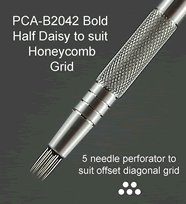 B2042 PCA Perforating Tool - Bold Half-Daisy Honeycomb