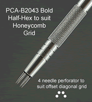 B2043 PCA Perforating Tool - Bold Half-Hex Honeycomb