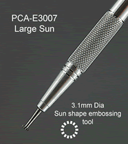 E3007 PCA Embossing Tool - Large Sun Tool 3.1mm Diameter