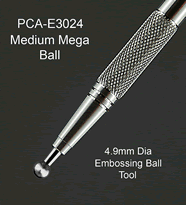 E3024 PCA Embossing Tool - Medium Mega Ball 4.9mm