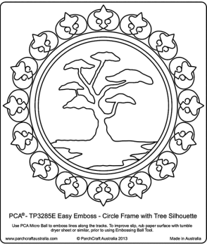 TP3285E Circle Frame with Tree Silhouette