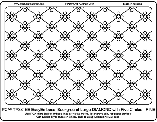 TP3316E Large Diamond with 5 Circles - Fine