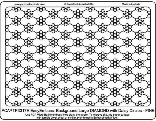 TP3317E Large Diamond with Daisy Circles - Fine