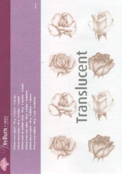 62549 Parchment Vellum - Roses Purple - 5 sheets
