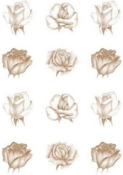 62550 Parchment Vellum - Roses Copper - 5 sheets
