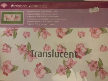 2509 Parchment Vellum - Flowers - 5 sheets