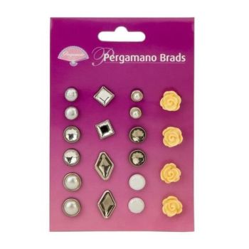 70277 Brads, Yellow Rose Mixed Set (20's)