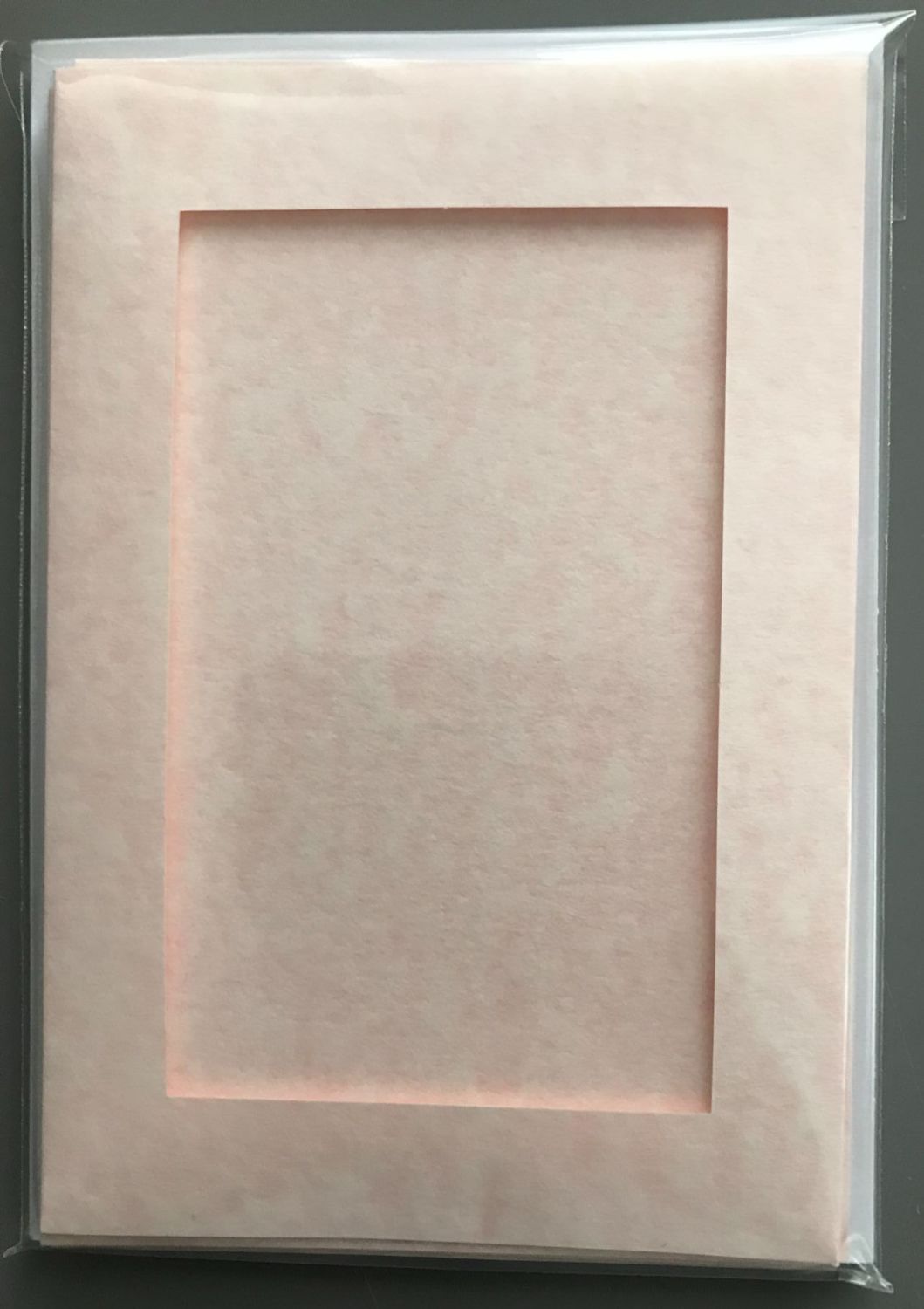 Trifold Mottled Pink Aperture Cards & Envelopes (Pack of 5)