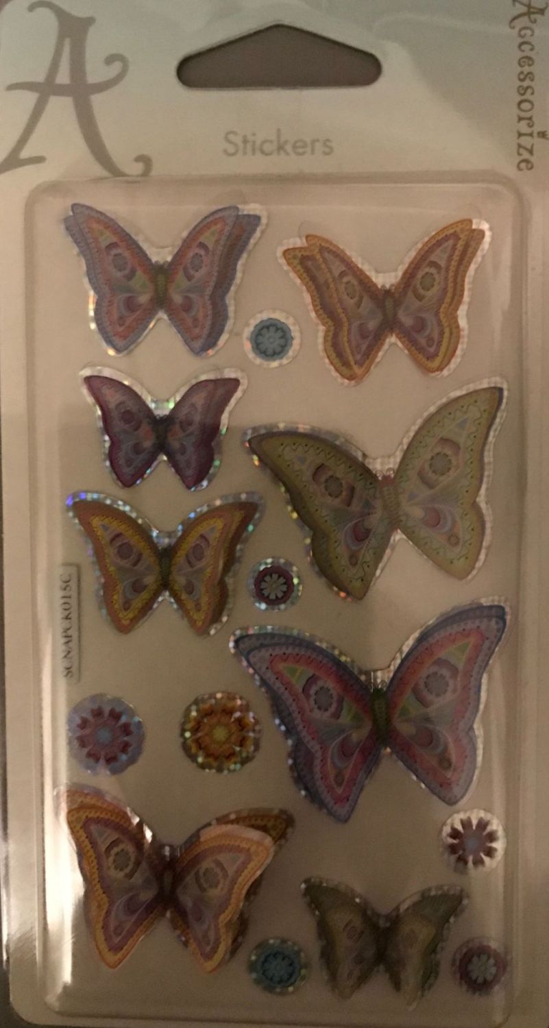 Shimmering Dimensional Stickers - Butterfly 