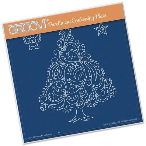 40023 Christmas Tree A5 Square Groovi Plate