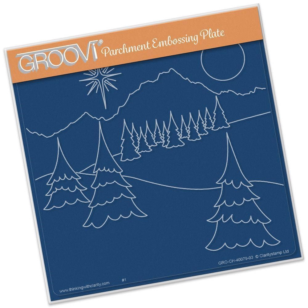 40079 Winter Landscape A5 Square Groovi Plate