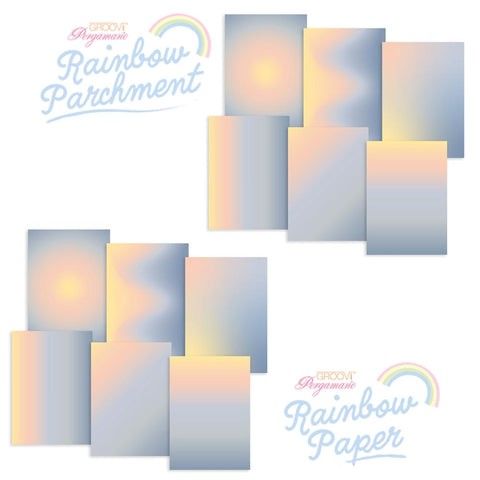 California Sunset Groovi / Pergamano Rainbow Duo Parchment and Paper Set