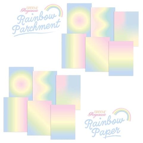 Pastel Rainbow Groovi / Pergamano Rainbow Duo Parchment and Paper Set
