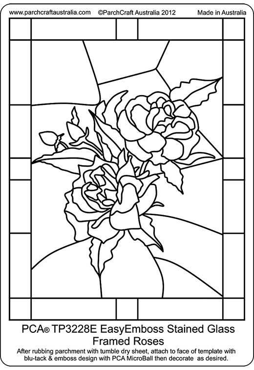 TP3228E Stained Glass Roses