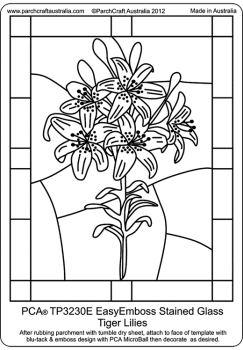 TP3230E Stained Glass Tiger Lilies