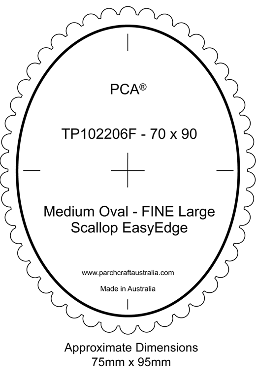 TP102206F Fine Medium Oval Outside Large Scallop