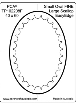 TP102208F Fine Small Oval Inside Large Scallop