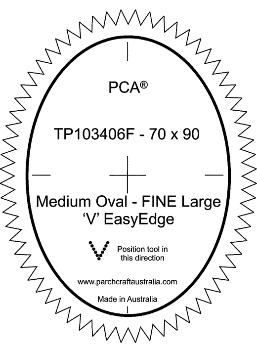 TP103406F Fine Medium Oval Outside Large 'V'