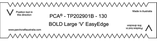 TP202901B Bold 130mm Straight Large 'V' Easy Edge