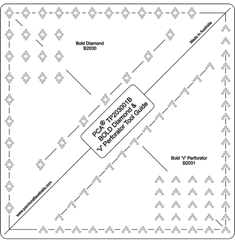 TP203001B Bold Diamond and 'V' Perforator Tool Guide