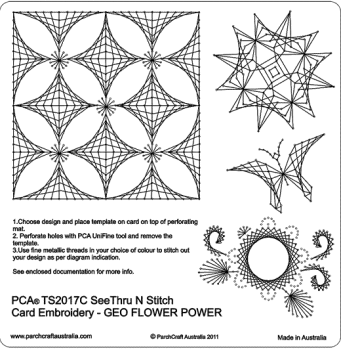TS2017C See Thru and Stitch Geo Flower Power
