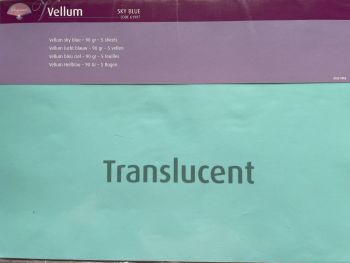 61997 Sky Blue 90gsm Vellum (5 Sheets)