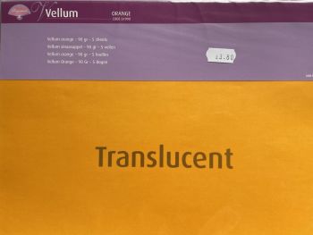 61990 Orange 90gsm Vellum (5 Sheets)