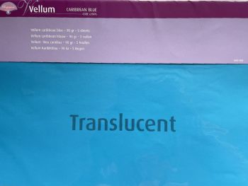 61996 Caribbean Blue 90gsm Vellum (5 Sheets)