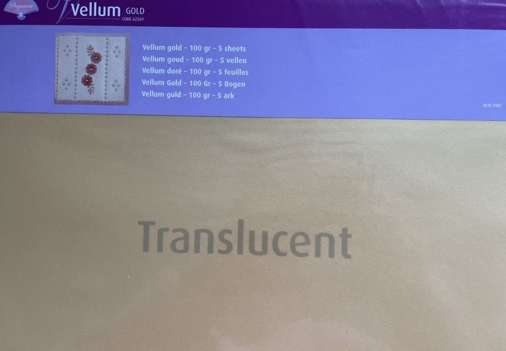 62569 Gold 90gsm Vellum (5 Sheets)