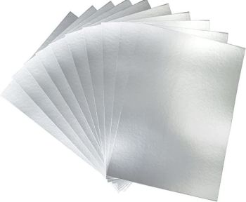 A5 Card Blanks - 20 sheets - Silver Gloss