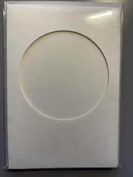 Trifold Cream Circle Aperture Cards & Envelopes (Pack of 5)