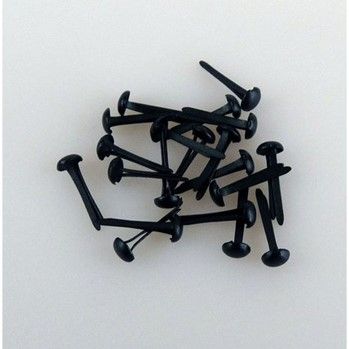 FLP-BR-010 Floral Brads Black 3mm (40pcs)