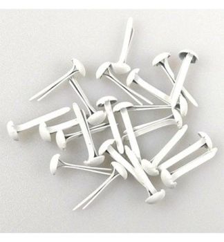 FLP-BR-001 Floral Brads White 3mm (40pcs)