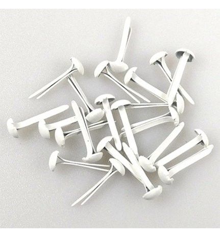 FLP-BR-001 Floral Brads White 3mm (40pcs)