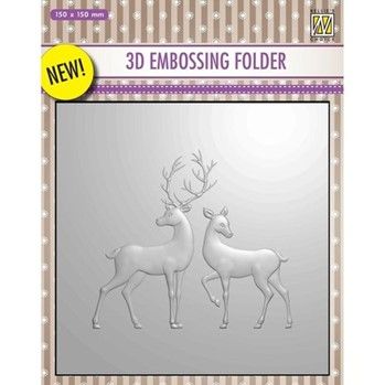 EF3D008 3D Embossing Folder Reindeer