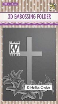EF3D019 3D Embossing Folder Cross 2