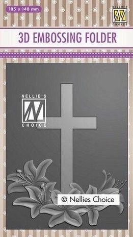 EF3D019 3D Embossing Folder Cross 2