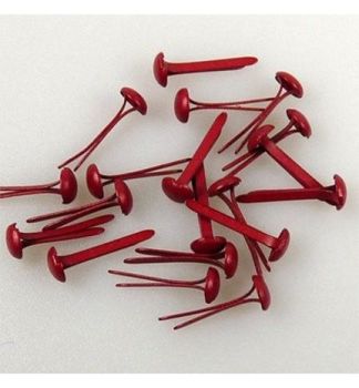 FLP-BR-005 Floral Brads Red 3mm (40pcs)