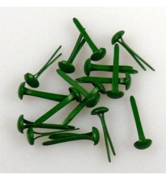 FLP-BR-006 Floral Brads Green 3mm (40pcs)