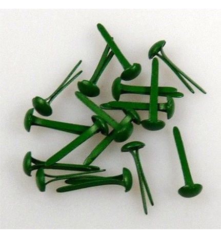 FLP-BR-006 Floral Brads Green 3mm (40pcs)