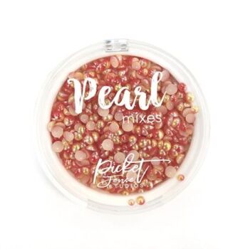PM104 Tangerine & Sunlight Yellow Flat-Backed Pearls