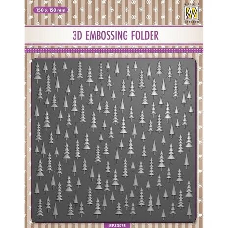 EF3D076 3D Embossing Folder Christmas Trees