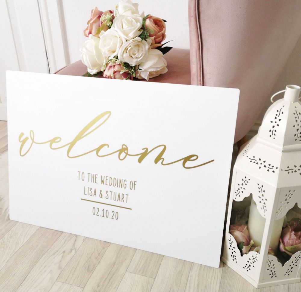 A2 Acrylic Welcome Wedding Sign
