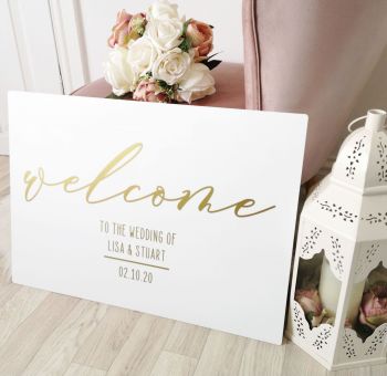 A2 Acrylic Welcome Wedding Sign 