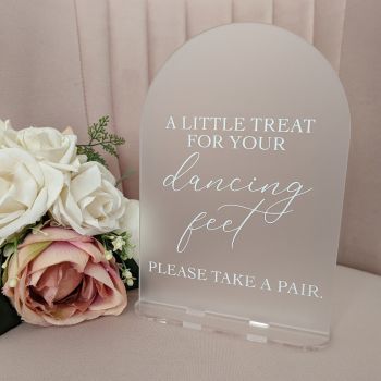 A5 Frosted Arch 'Dancing Feet' Sign 